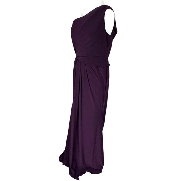 Christina Wu One-Shoulder Burgundy Gown - Picture 10 of 11